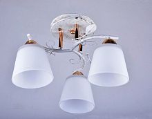 Люстра потолочная трехрожковая Мелодия Света Е27 Белое золото картинка 